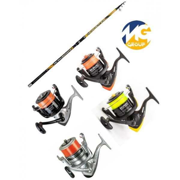 Kit Combo Surfcasting Trabucco Vektor 4,20mt 150gr + Mulinello Trabucco