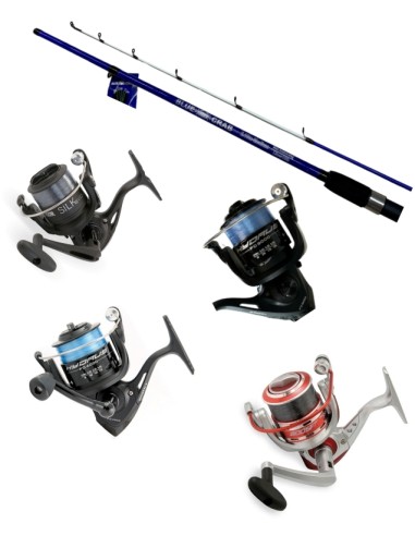 Kit Combo Canna Blue Crab 2,10mt / 2,40mt + Mulinello a scelta