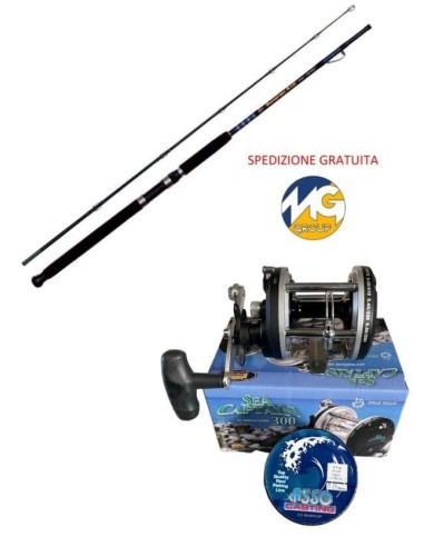 Kit Traina Canna Syncron + mulinello Sea Captain 300