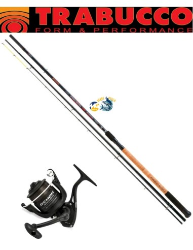 Kit Feeder Canna Trabucco Precision Carp Feeder + Mulinello Trabucco Demon Feeder 4000