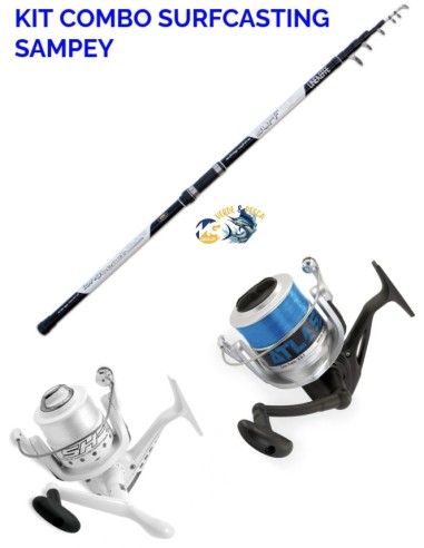 Kit surfcasting con canna Lineaeffe Long Beach e Mulinello a scelta tra Atlas 8000 e Shizuka 5000