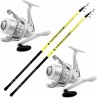 agc Kit Bolognese 2 Canne Globe Fishing Tornado 3m + 2 Mulinelli Shizuka SK7 3000FD