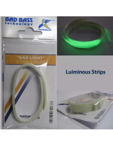 Badbass Nastro Fluorescente Adesivo per Canne da Pesca, Piombi e Accessori