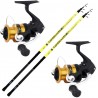 Kit Bolognese 2 Canne Globe Fishing Tornado 3 M + 2 Mulinelli Shimano FX 3000