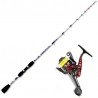 Kit Speed Eging per Pesca Calamaro e Seppia Canna Lineaeffe Squiddy 1.60m 100 g + Mulinello Lineaeffe Vigor SL FD 4000