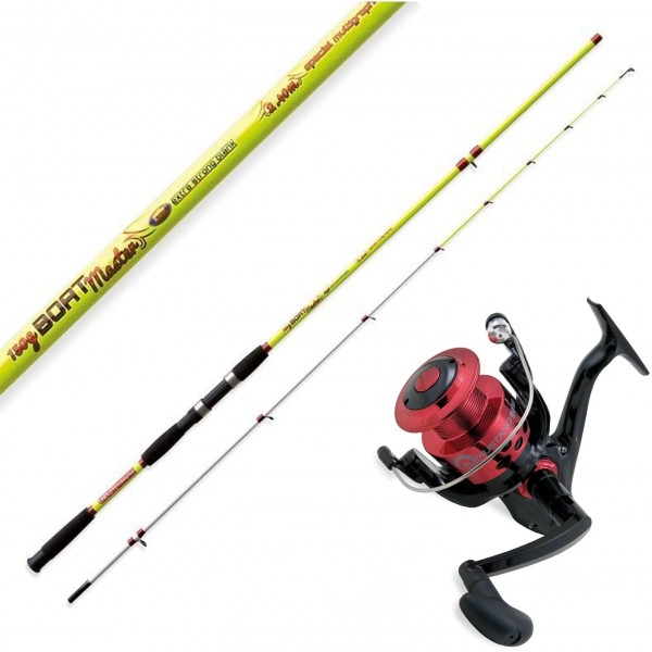 Kit Eging e Bolentino Canna Lineaeffe 2 Pezzi Boat Master 2.10m 150 g +  Mulinello Lineaeffe Vigor Mustang Fd 4000 : .it: S