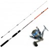 Kit Eging e Bolentino Canna Lineaeffe Deep Walker 200 2.40 m - Up to 200 g + Mulinello Lineaeffe Blizzard 3000